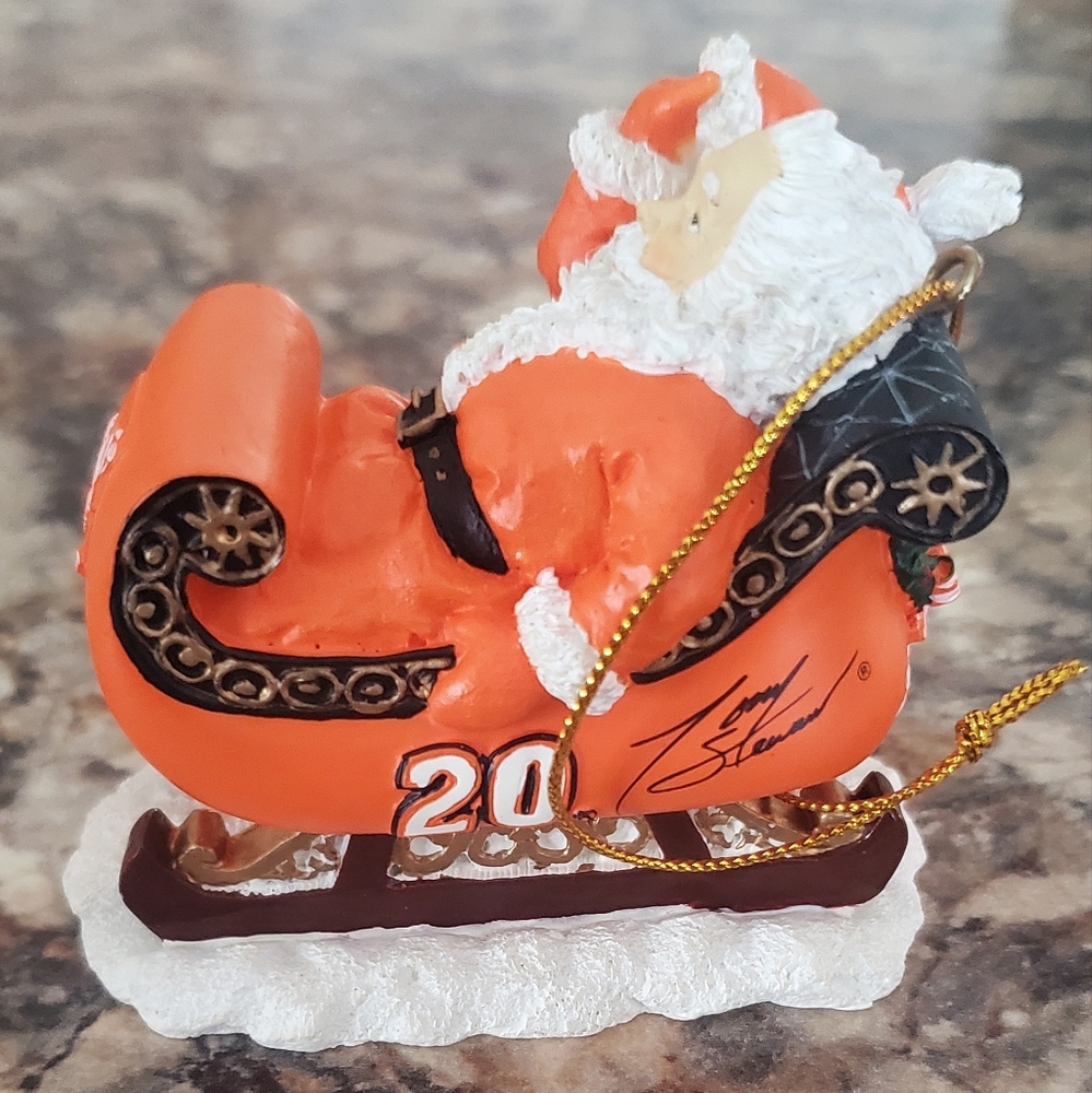 Santa's Sled Ornament Tony Stewart Third in a Limited Series 2004